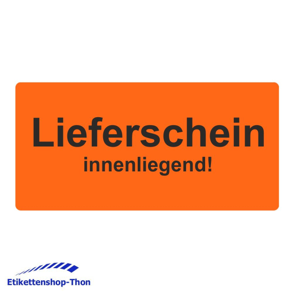 Versandetiketten "Lieferschein innenliegend" auf Rolle - 30 x 62 mm - 1000 Stück